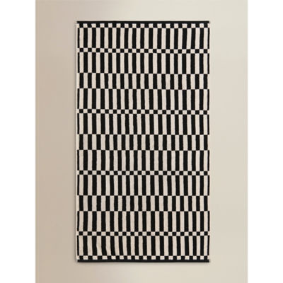 George Home GH bath sheet black white cotton super-soft, UK version