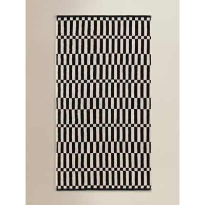 George Home GH bath sheet black white cotton super-soft, UK version