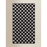 George Home black and white circle cotton towel (British brand)