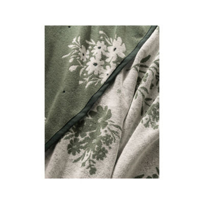 Stacey Solomon Pretty Posy green textured cotton towels, UK version