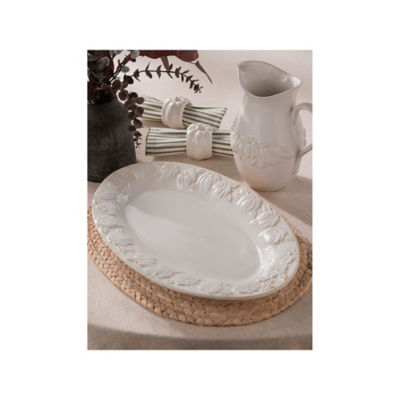 ASDA Stacey Solomon Cream Pumpkin Platter 38 x 24.5cm- Buy online at McGrocer