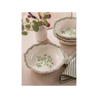 Stacey Solomon green and white rose pasta bowl - British product