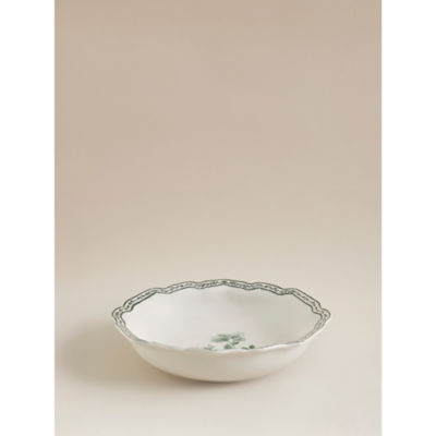 Stacey Solomon green and white rose pasta bowl - British product