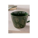 Stacey Solomon green floral debossed mug - British product