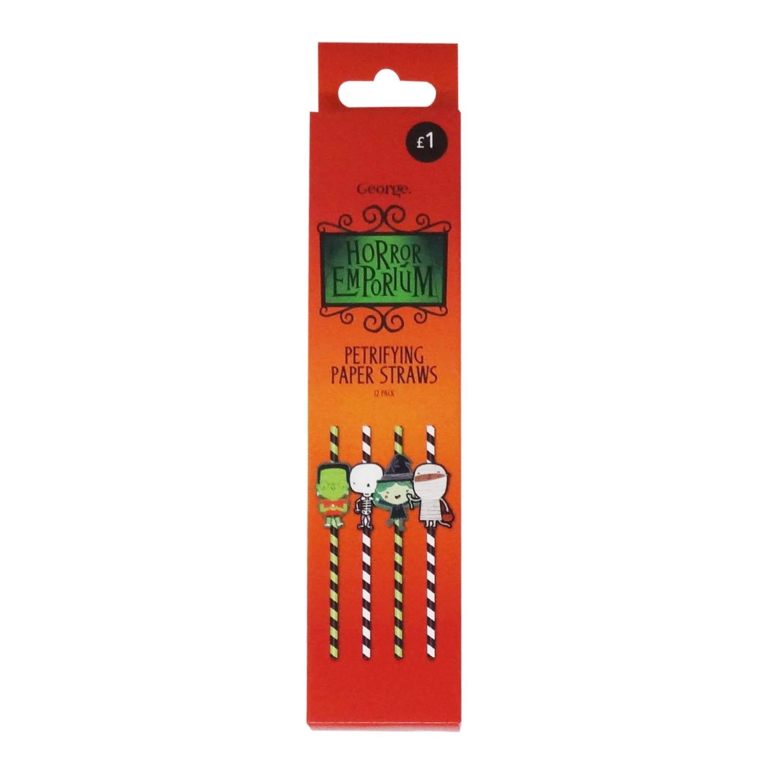 Paper straws 12 pack 20cm, imported from the UK
