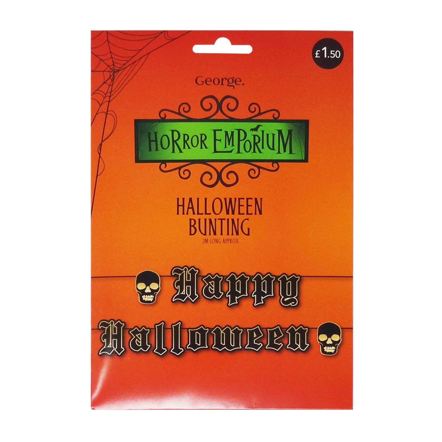 Halloween garland with spooky characters and Happy Halloween 2m (British brand)