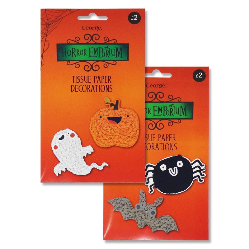Halloween paper bat decoration kit, UK version