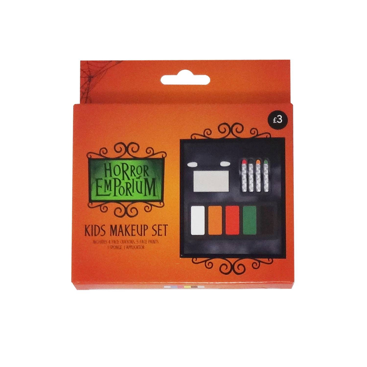 Halloween makeup set with face crayons and paints, imported from the UK