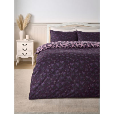 Stacey Solomon purple duvet set blackberry bramble design - British product
