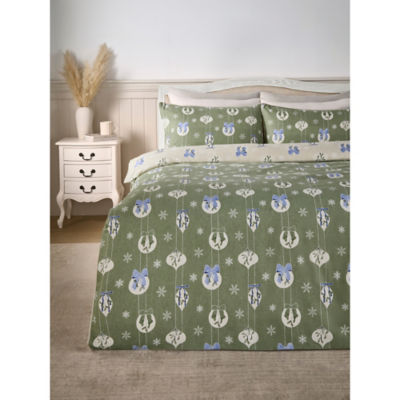 ASDA Stacey Solomon Baubles & Bows Reversible Duvet Set Super King- Buy online at McGrocer