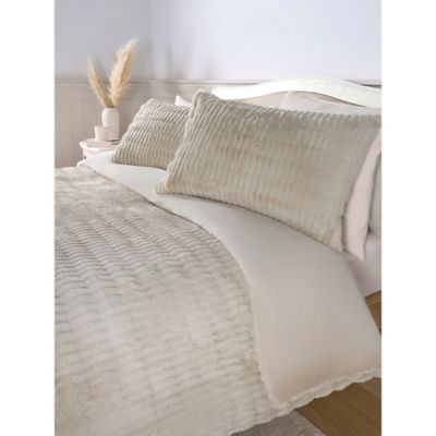 Stacey Solomon duvet set faux fur ripple design - British product