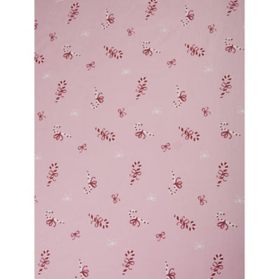 Christmas Candy Cane Bows fitted sheet double polycotton (British brand)