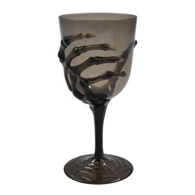 Creepy plastic goblets with skeleton hand accents (British brand)
