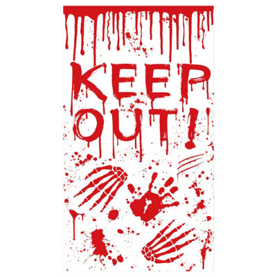 Halloween door cover Keep Out design 148cm x 78cm, UK version