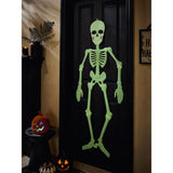 Halloween flat 5ft skeleton decoration in multi-coloured PP, UK version