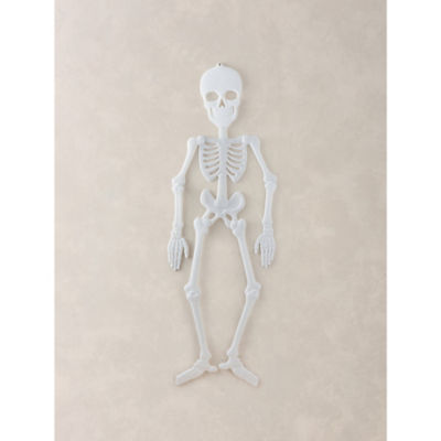 Halloween flat 5ft skeleton decoration in multi-coloured PP, UK version