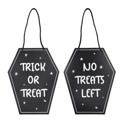 Halloween Trick-Or-Treat sign polypropylene 24.2x30.5 cm, imported from the UK