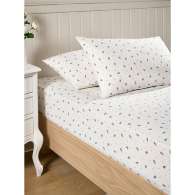 Stacey Solomon sprig spotted brushed cotton fitted sheet king, UK version