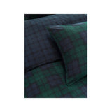 Green check brushed cotton duvet set king - British product