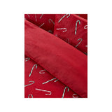 Candy Cane duvet set double red flannel - British product