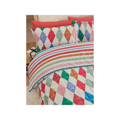 Harlequin double duvet set multi-coloured polyester (British brand)