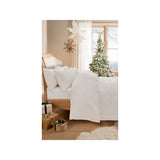 White tufted snowflake duvet set single, UK version