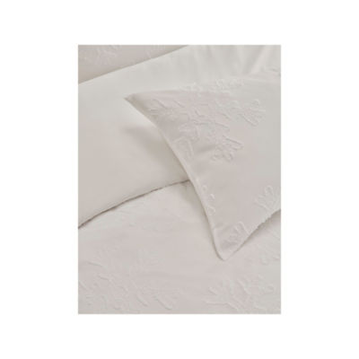 White tufted snowflake duvet set double, imported from the UK