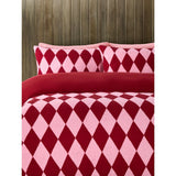 GH duvet set red pink teddy fabric - British product