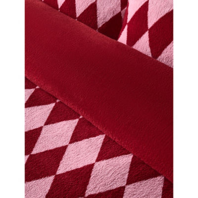 Red and pink teddy duvet set single, imported from the UK
