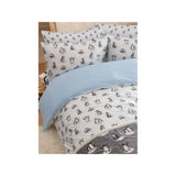 GH duvet set multi-coloured brushed cotton - British product