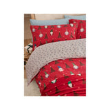 GH duvet set multi-coloured polycotton poppers fastening - British product