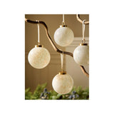 Stacey Solomon white confetti glass baubles set of 4, imported from the UK