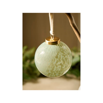 Stacey Solomon green glass confetti baubles set of 4 (British brand)