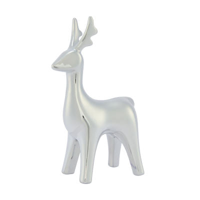 Silver reindeer Christmas ornament 20cm (British brand)