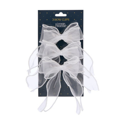 GH white decorative bows 3 pack 5x7cm, imported from the UK