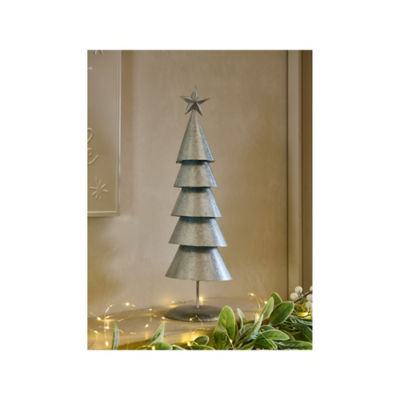 GH metal Christmas tree silver-tone 46cm (British brand)