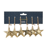 GH gold toned metal star baubles Christmas tree decoration (British brand)