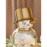 Gold-tone glass snowman decoration 21x11x11cm, imported from the UK