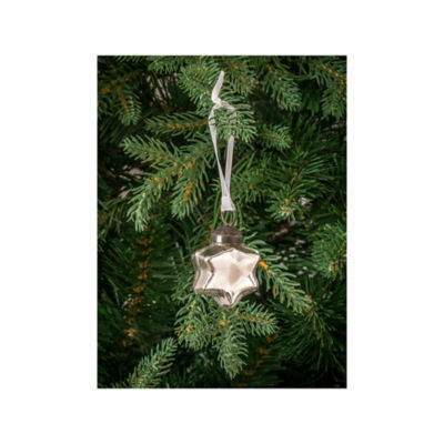 Silver mini glass baubles set of 24, imported from the UK