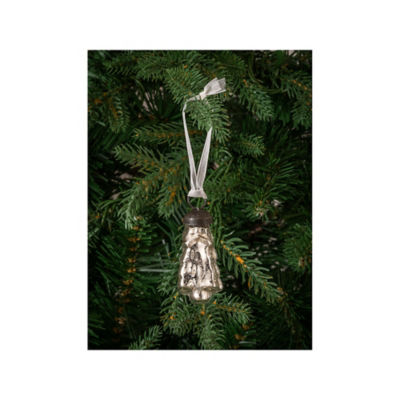 Silver mini glass baubles set of 24, imported from the UK