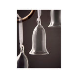 Clear glass bell baubles set of 6 - British product
