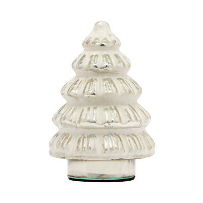 GH glass Christmas tree white with silver stripes (British brand)