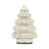 GH glass Christmas tree white with silver stripes (British brand)
