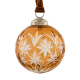 GH amber bauble crystal cut 7.6cm, imported from the UK