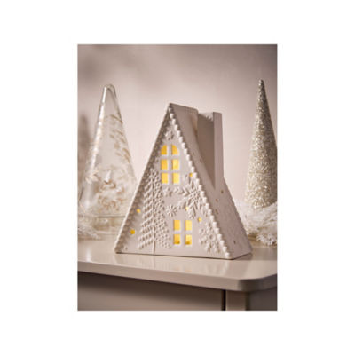 GH large white ceramic light-up house (British brand)