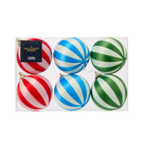 GH striped baubles 6 pack - British product