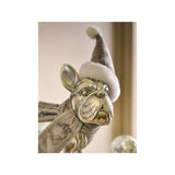 GH resin bulldog decoration silver-tone 22cm - British product
