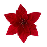 GH red poinsettia clip 12x15x6cm, imported from the UK