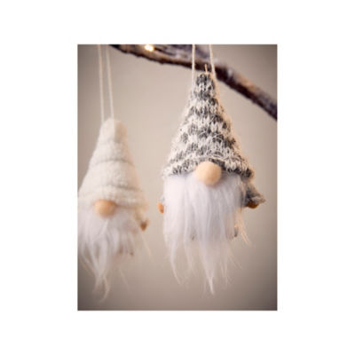 GH gonk baubles set of 8 white 7x5x5cm (British brand)