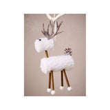 White reindeer baubles set of 4, tree decoration, UK version